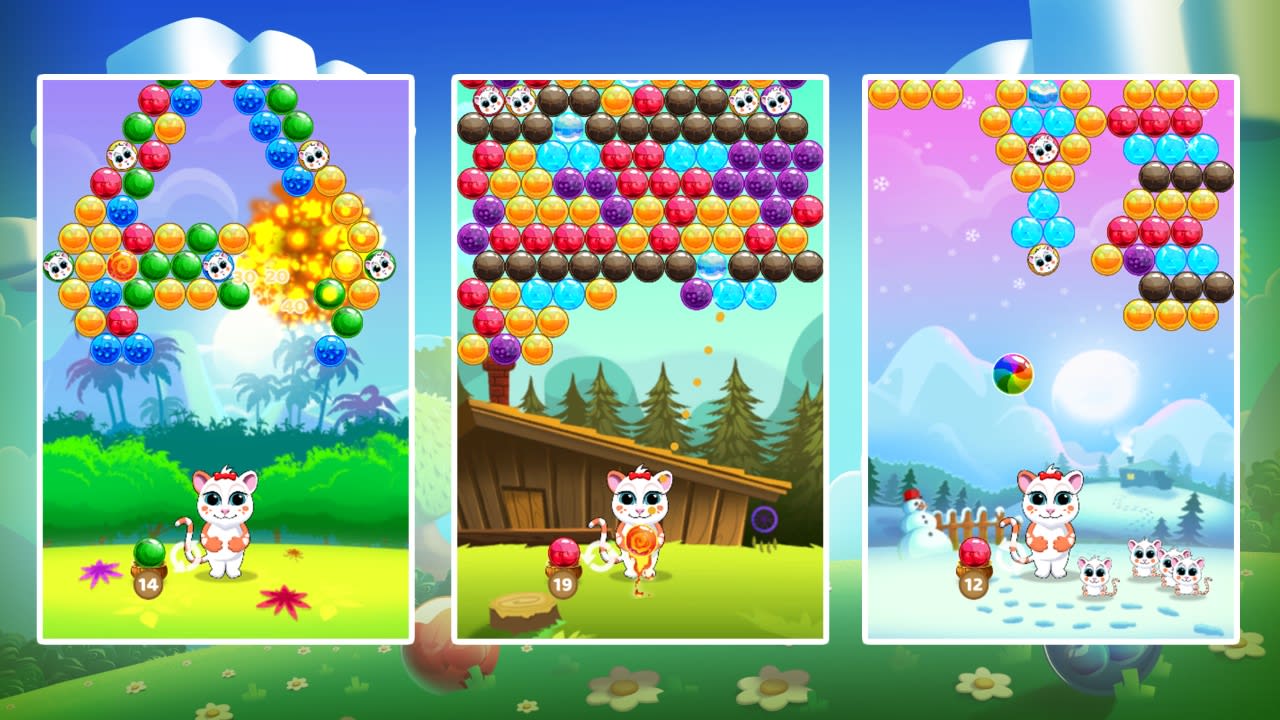 Family Games Bundle: My Magic Florist + Pet Shop Snacks + Bubble Cats Rescue 3