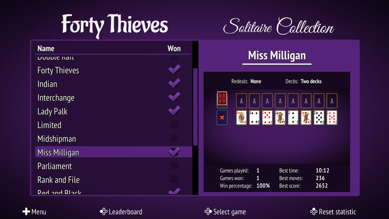 Forty Thieves Solitaire Collection 2