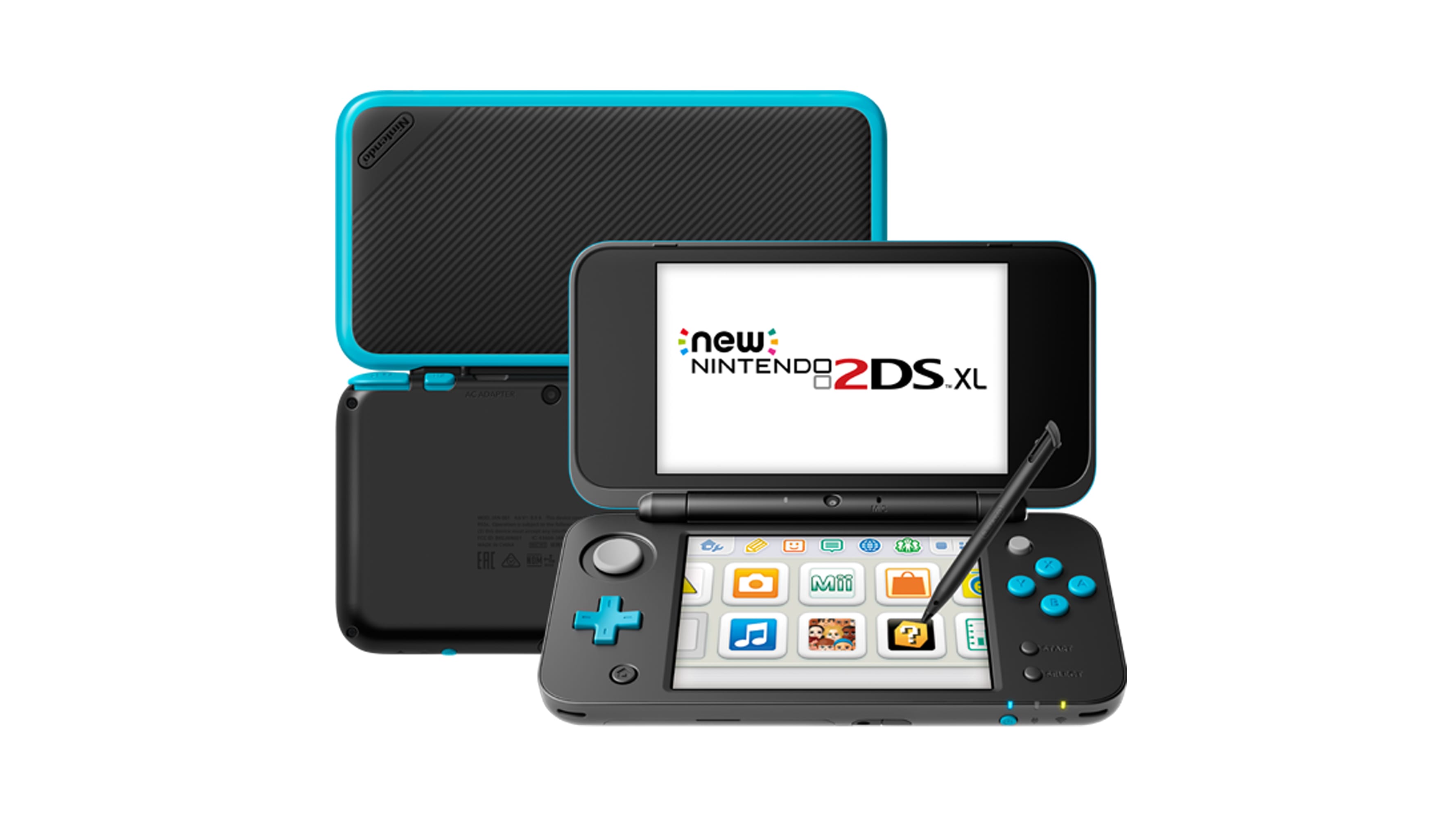 New Nintendo 2DS XL - Black + Turquoise - REFURBISHED - Nintendo 