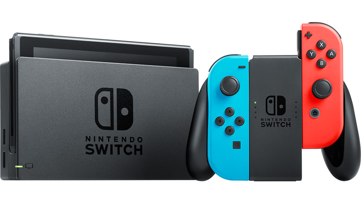 Nintendo Switch™ - Joy‑Con bleu fluo et rouge fluo - REMIS À NEUF 3