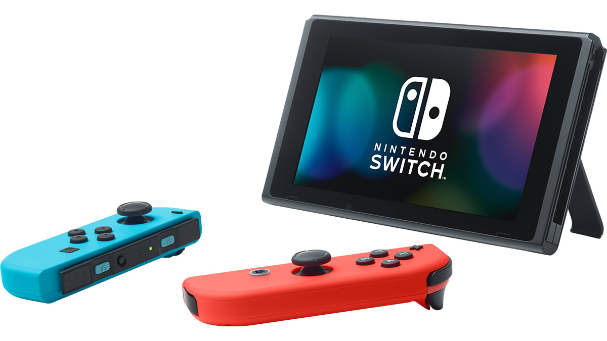 Nintendo Switch™ - Joy‑Con bleu fluo et rouge fluo - REMIS À NEUF 2