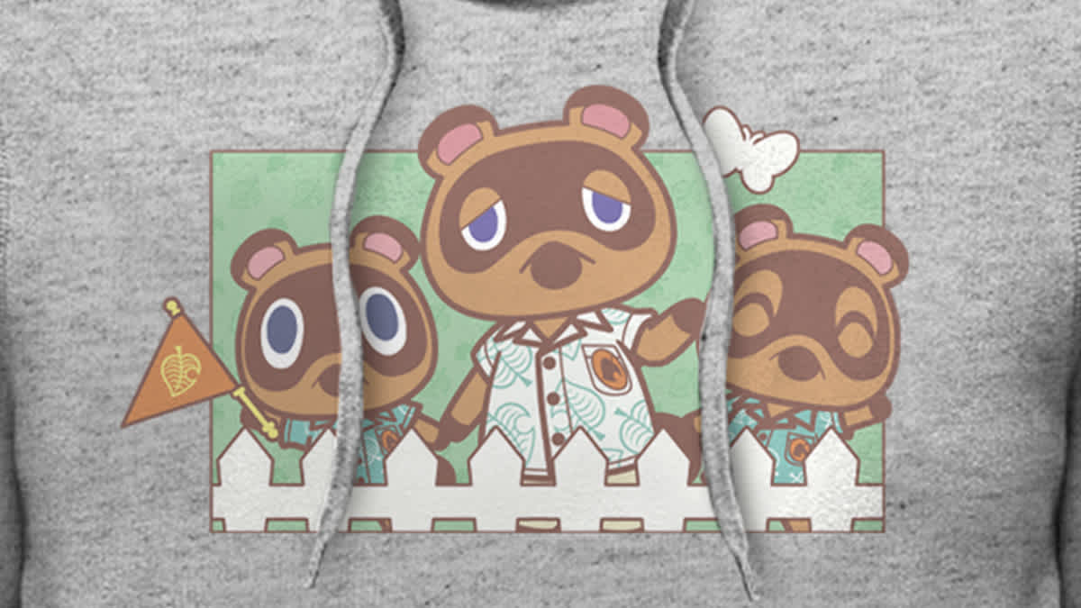 Animal Crossing - Nook Family Hoodie - Gray 2