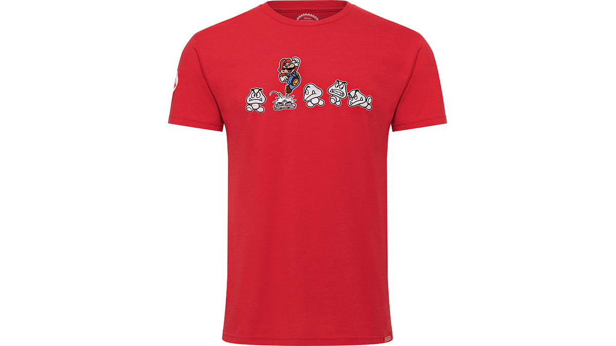 Super Mario and Goombas T-shirt - Heather Red - M 1