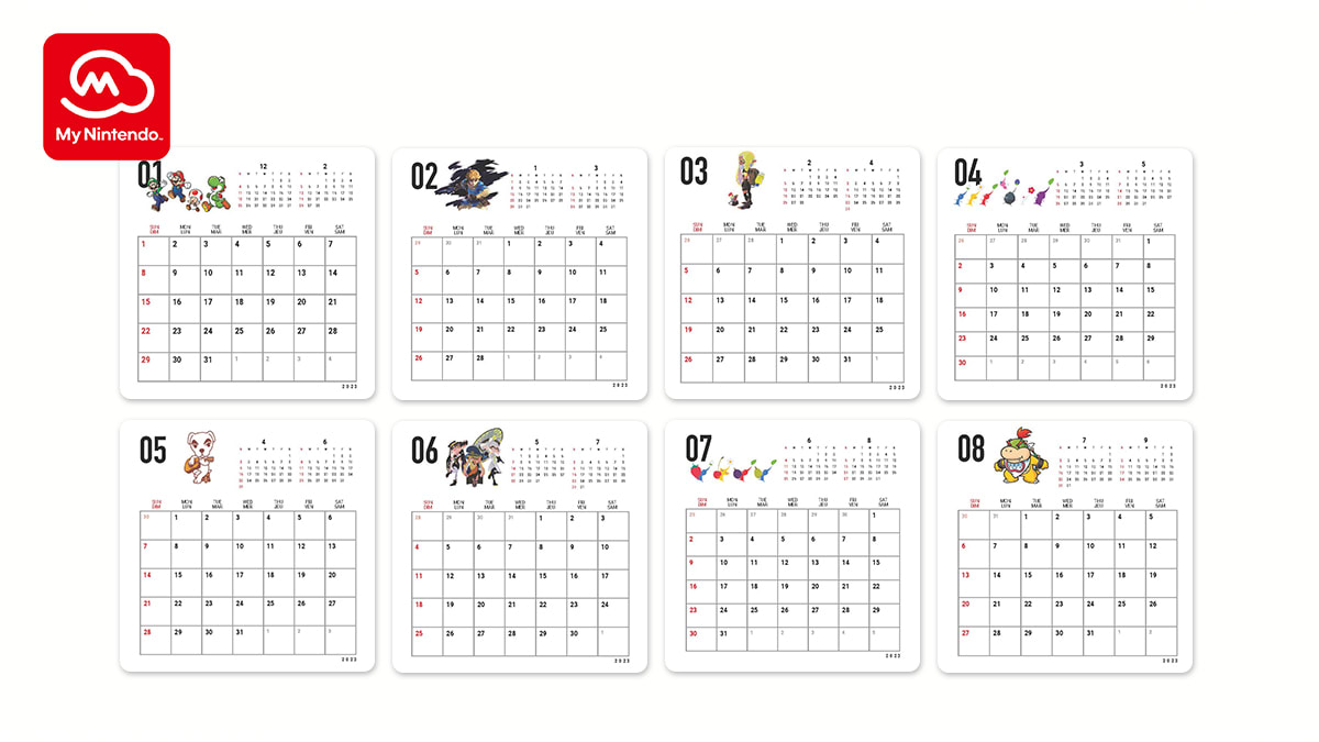 My Nintendo 2023 Desktop Calendar 2