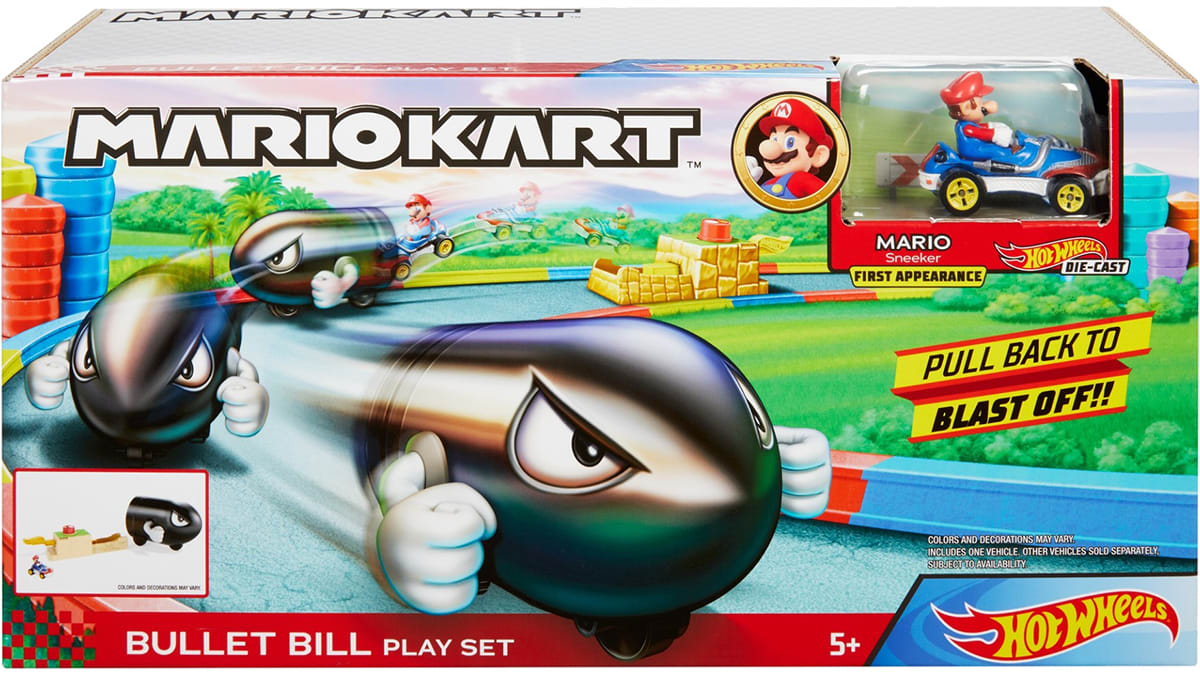 Hot Wheels® Mario Kart™ Bullet Bill Launcher and Mario Kart™ Vehicle 1