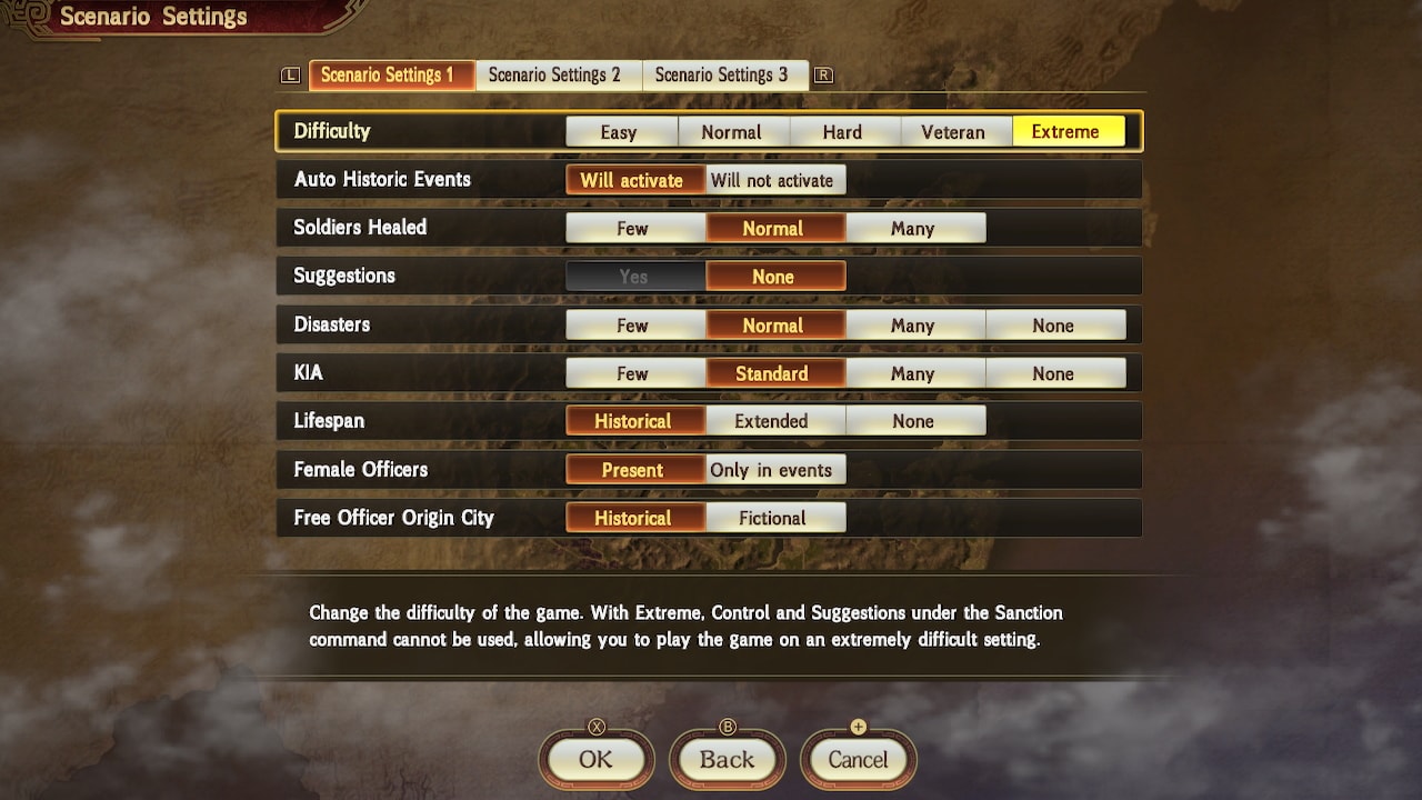 Difficulty [Extreme] & Scenario Settings Set 2