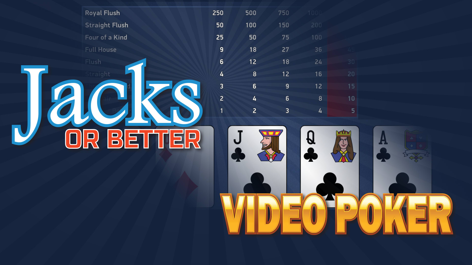 Jacks or Better - Video Poker 1