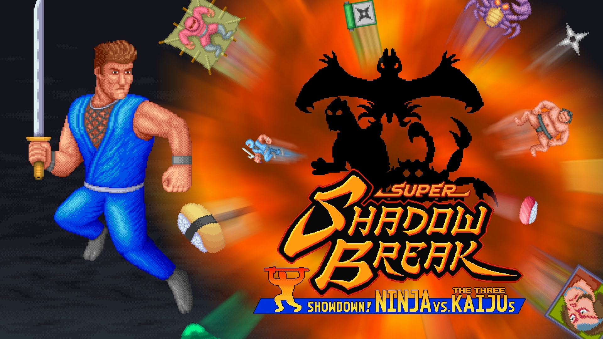 Super Shadow Break : Showdown! NINJA VS The Three KAIJUs 1