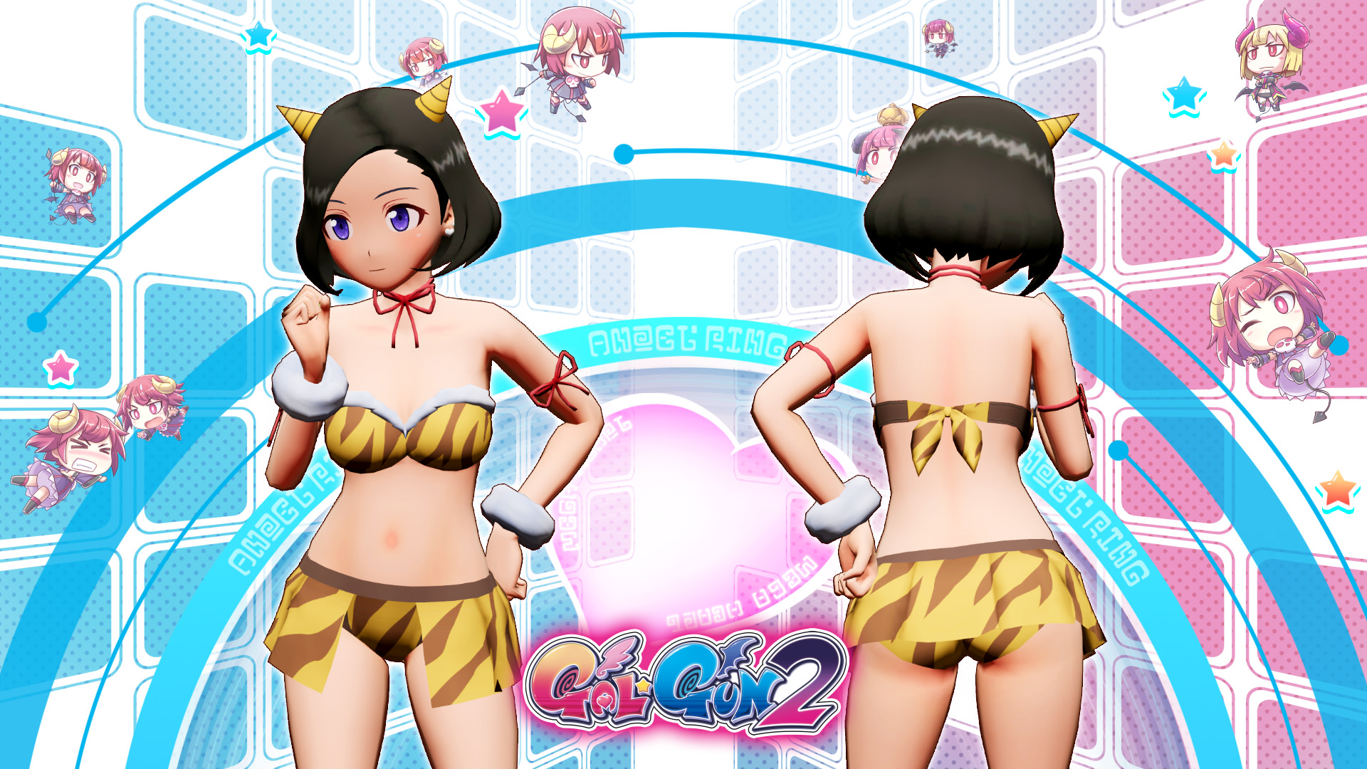 Gal*Gun 2 - Tiger-striped Oni Bikini Set 1