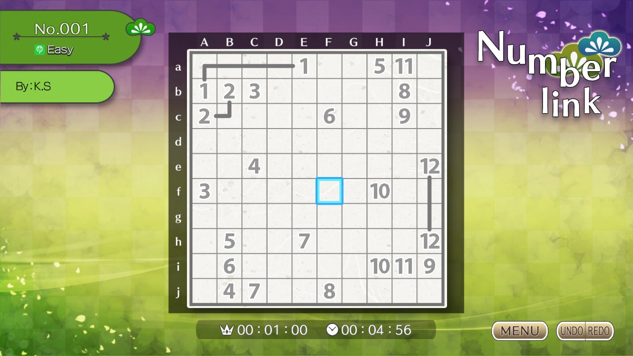 Puzzle by Nikoli S Numberlink 3
