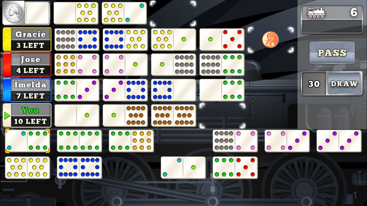 Mexican Train Dominoes Gold 6
