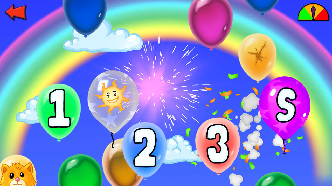 Balloon Pop - juegos de aprendizaje para niños en edad preescolar y niños pequeños: números, letras, formas, colores 14 idiomas 3