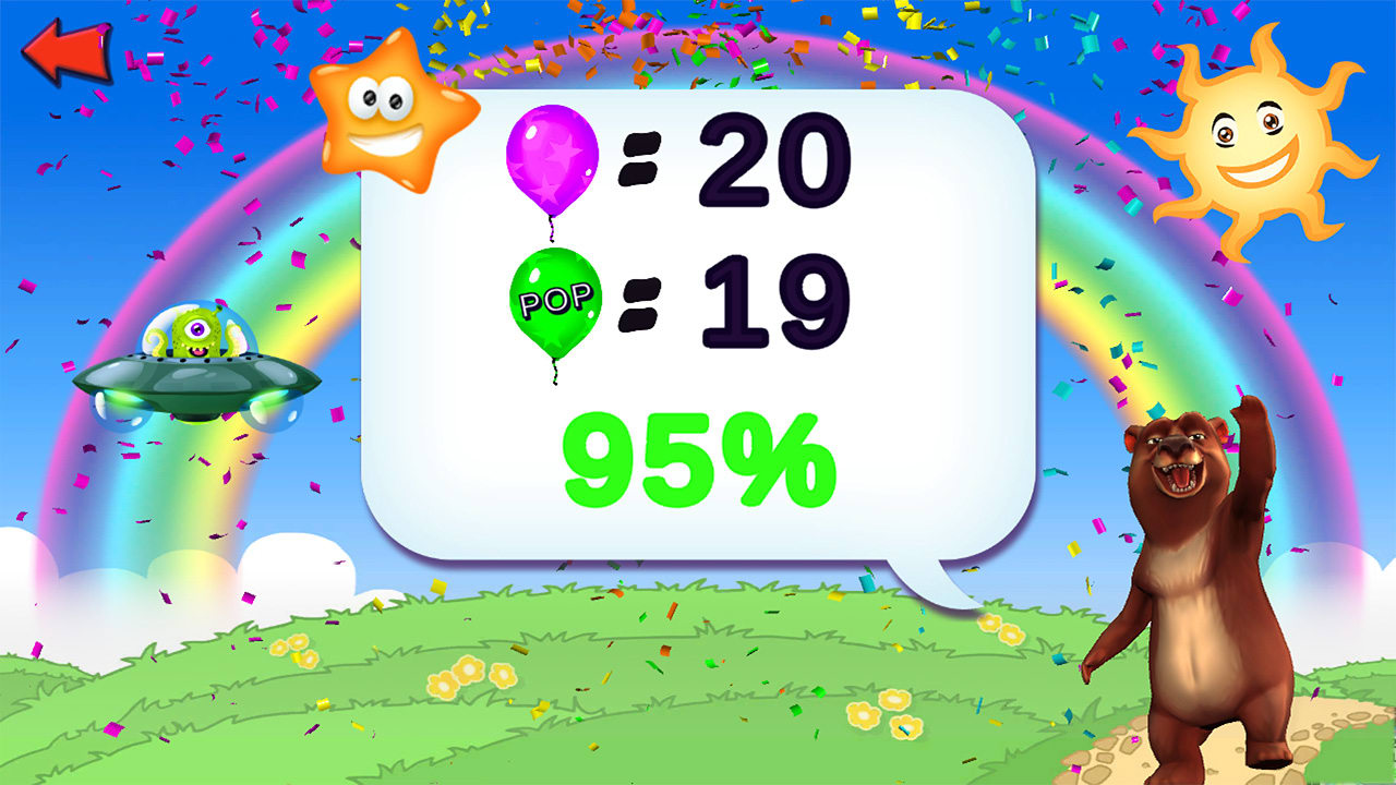 Balloon Pop - juegos de aprendizaje para niños en edad preescolar y niños pequeños: números, letras, formas, colores 14 idiomas 7