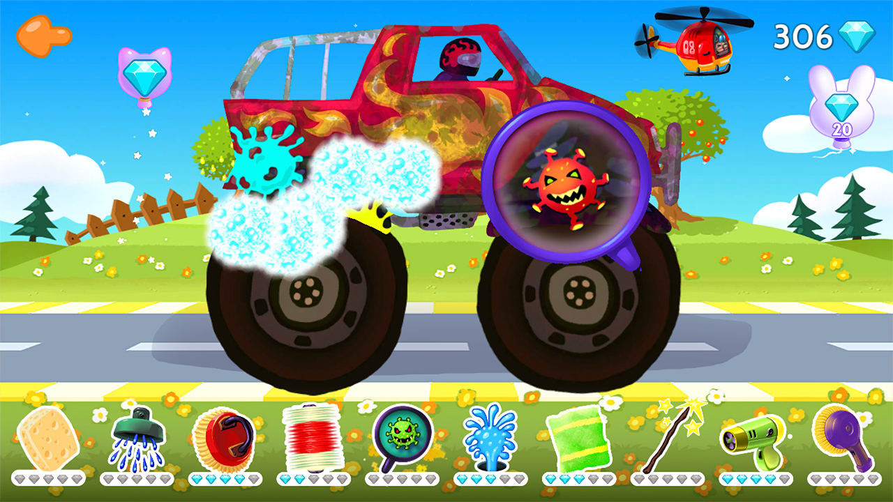 Funny Car Wash - camiones y autos juego acción RPG lavado de autos garaje para niños y niños pequeños 2