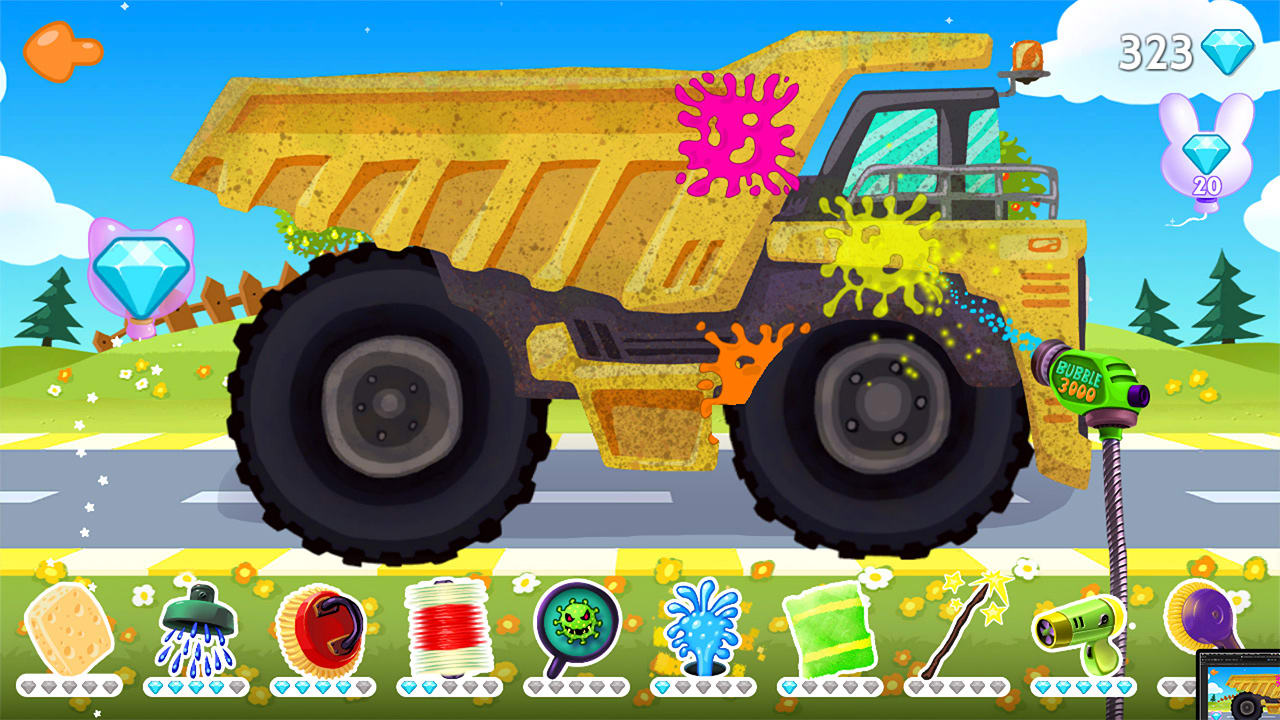 Funny Car Wash - caminhões e carros jogo ação RPG carwash garagem para crianças e bebês 3