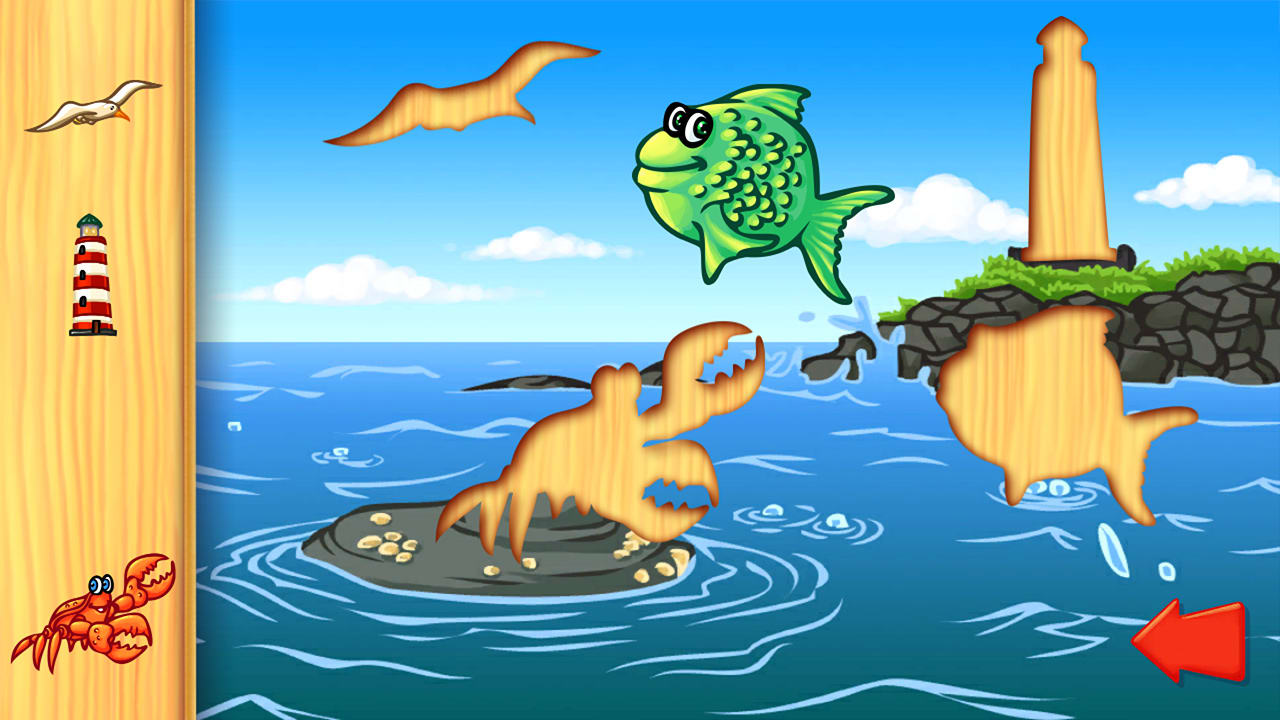 Ocean Animals Puzzle - quebra-cabeças de jogos de aprendizado de animais oceânicos pré-escolares para crianças e bebês 2
