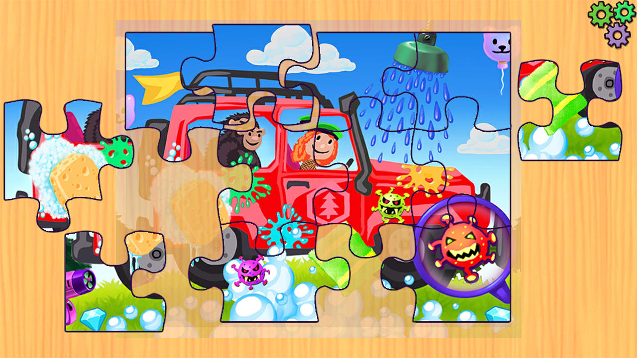 Cars Puzzles Game - juegos y camiones motor garaje de autos rompecabezas de aprendizaje preescolar para niños y niños pequeños  4