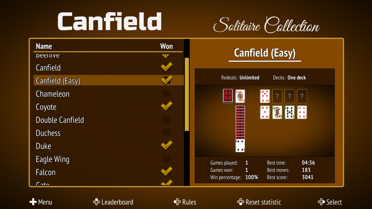 Canfield Solitaire Collection 2