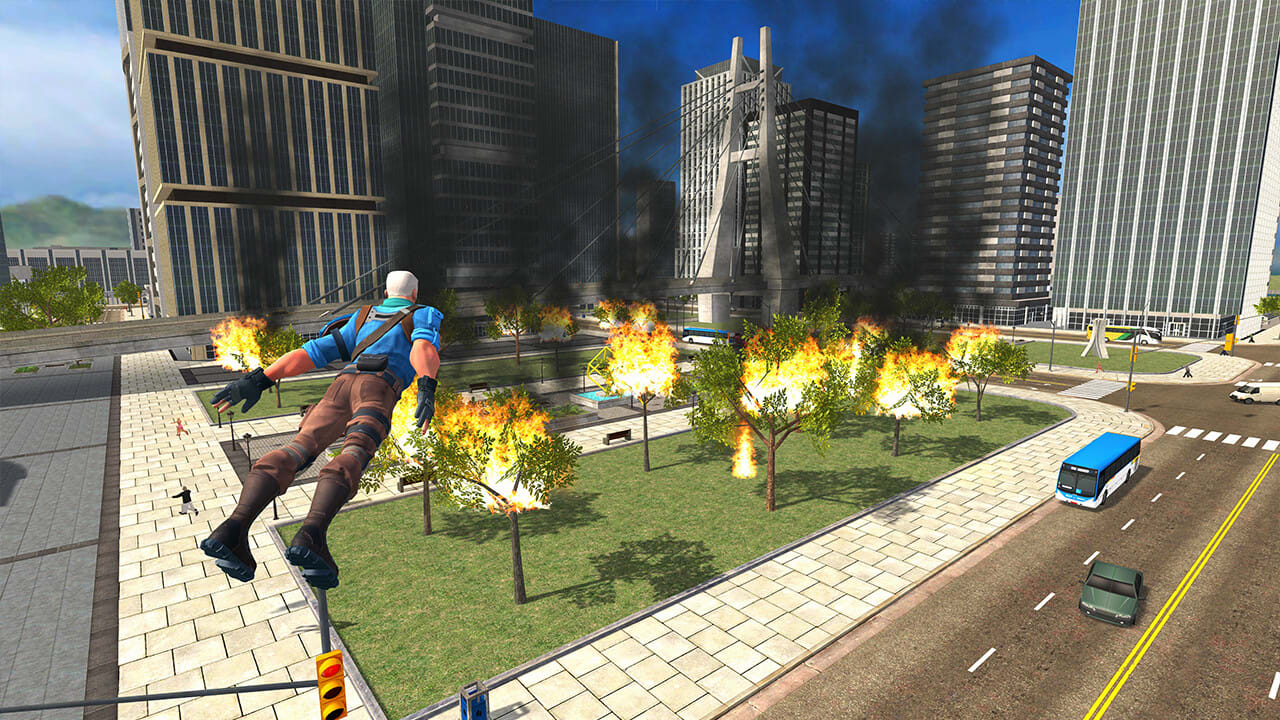 City Super Hero 3D - Flying Legend Warriors Deluxe Simulator 5