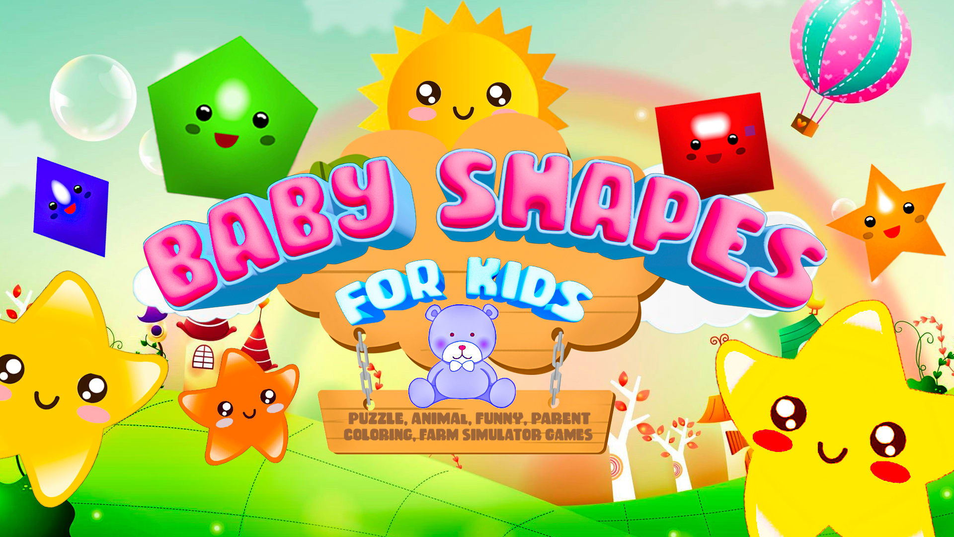 Baby Shapes for Kids - Puzzle,Animal,Funny, Parent,Coloring,Farm Simulator Games 1