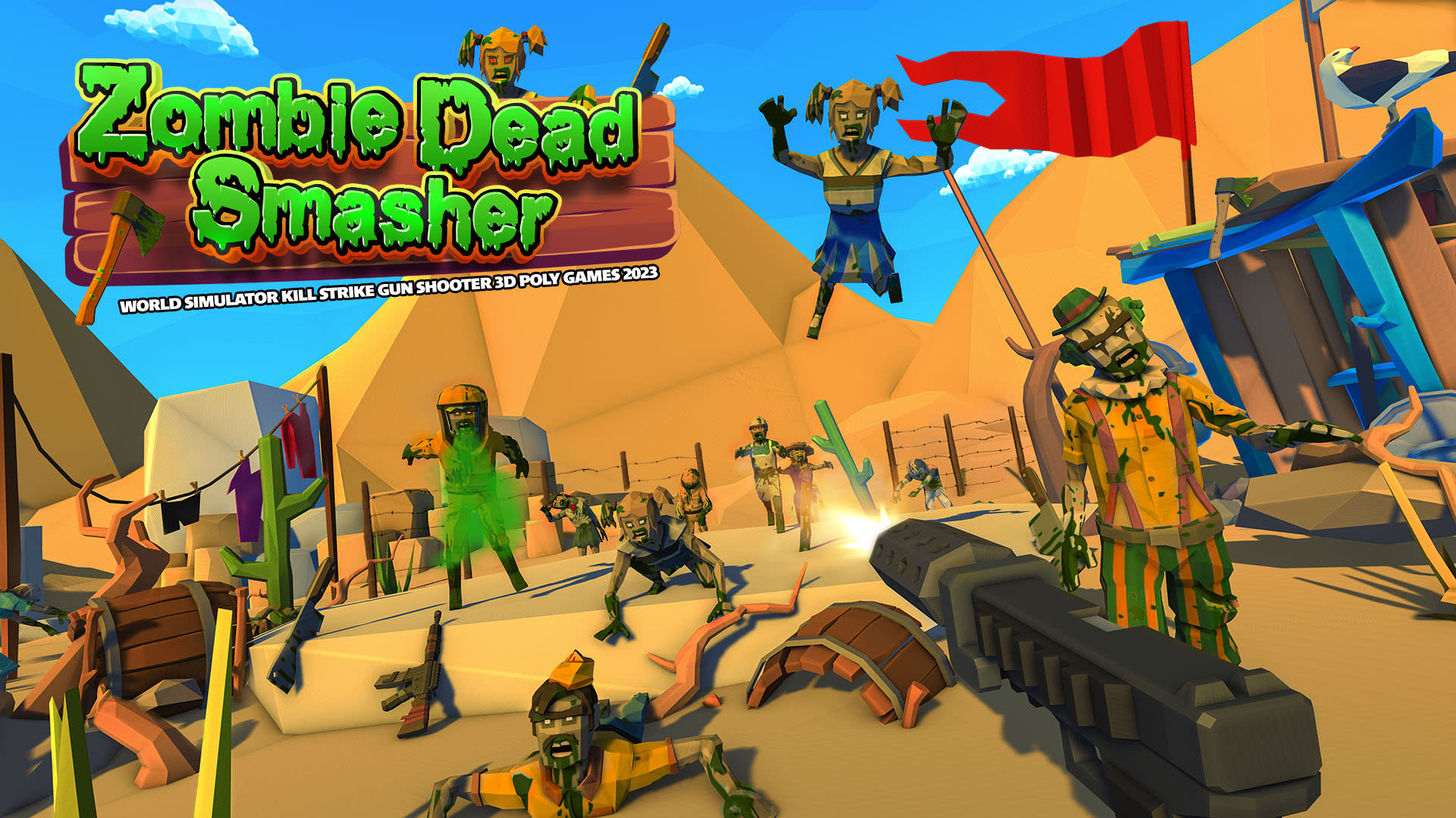 Zombie Dead Smasher - World Simulator Kill Strike Gun Shooter 3D Poly Games 2023 1
