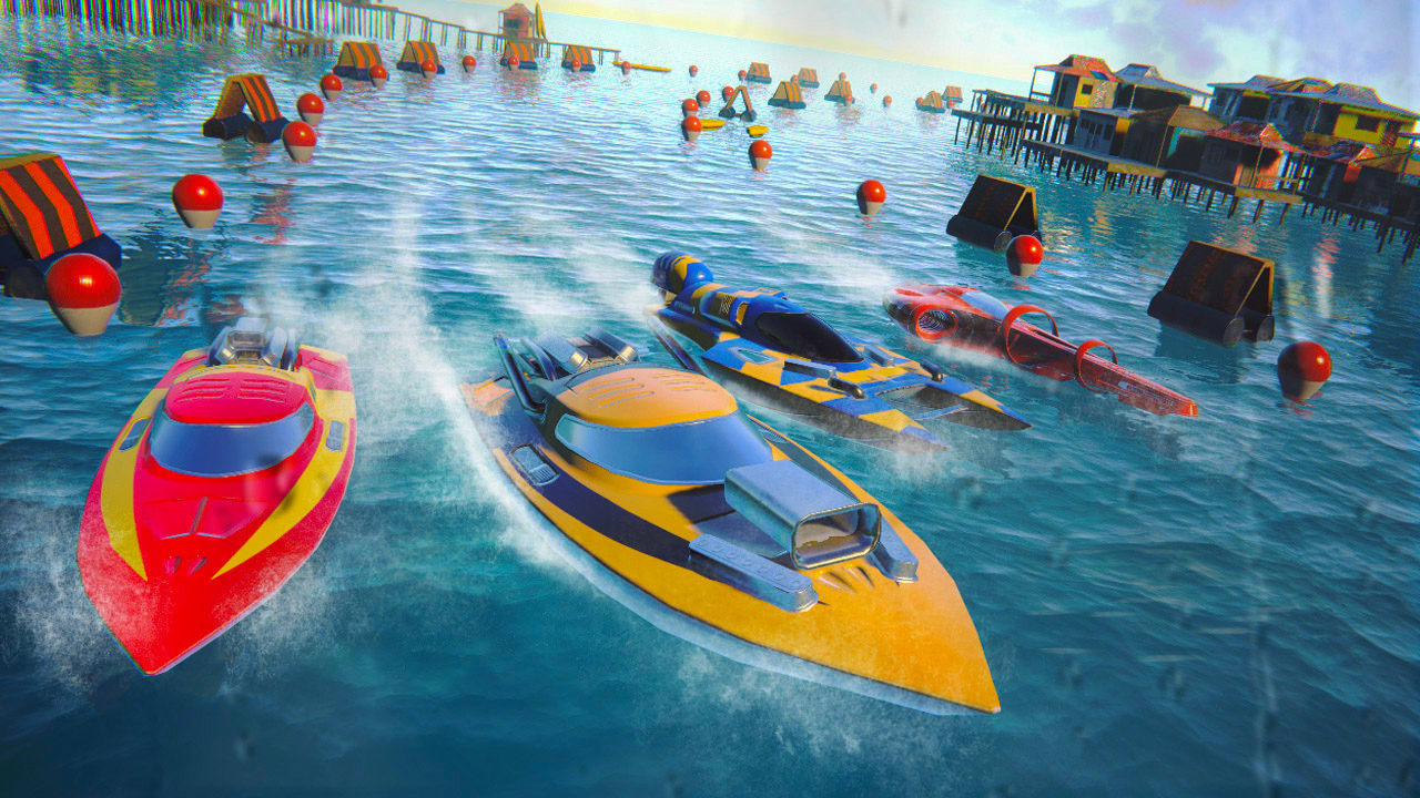 Race Boat Simulator - 3D Stunt Racing Driving Ship in Ocean 8