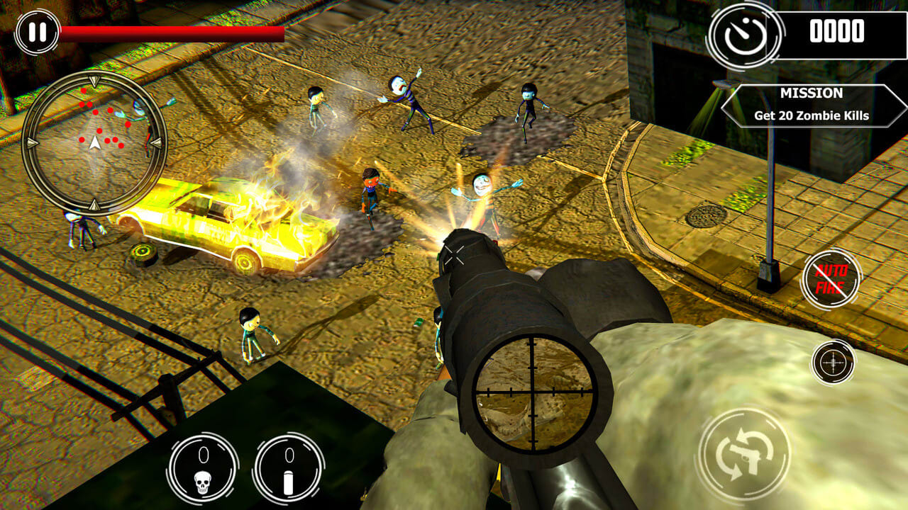 Zombie Sniper Shooter - Stickman War 4