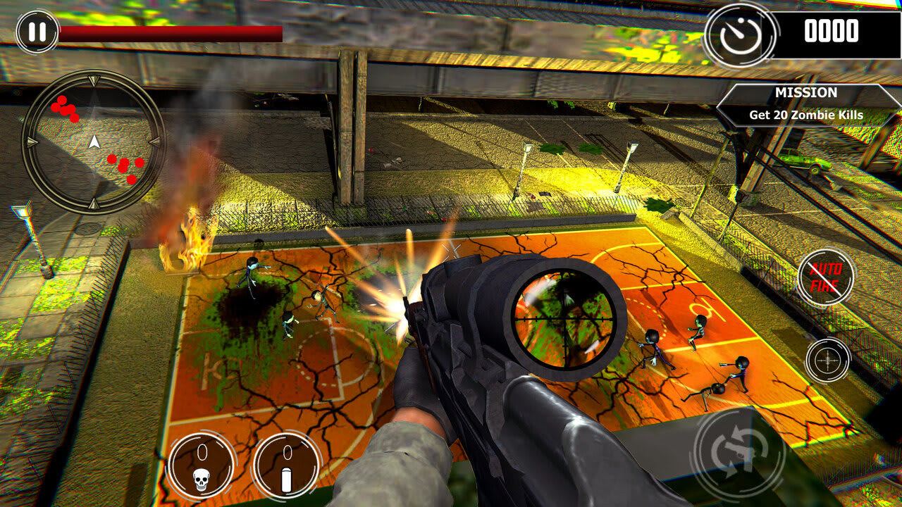 Zombie Sniper Shooter - Stickman War 6