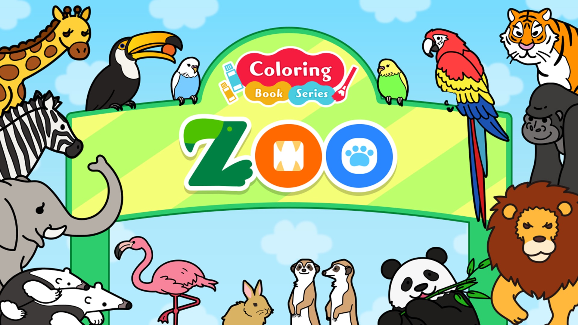 Coloring book series Zoo 1
