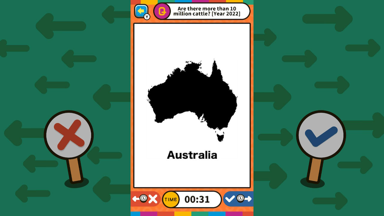 Swipe Right or Left Geography Binary Quiz for Nintendo Switch