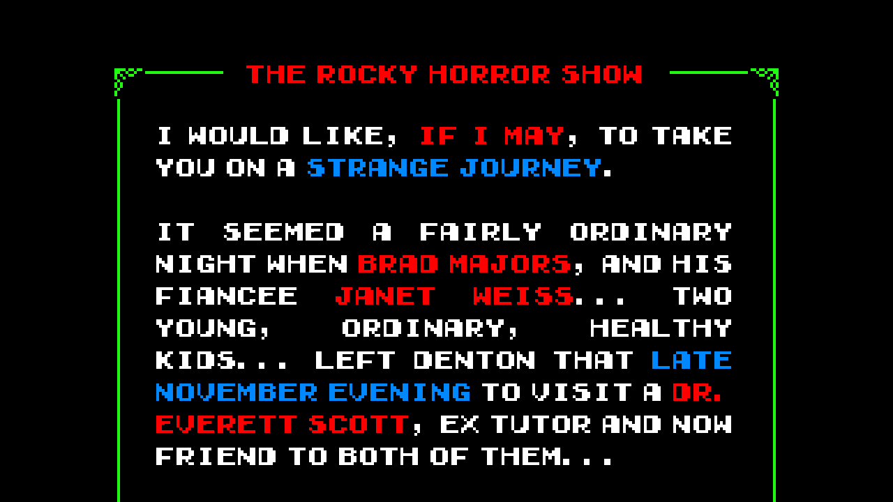 The Rocky Horror Show Video Game 5