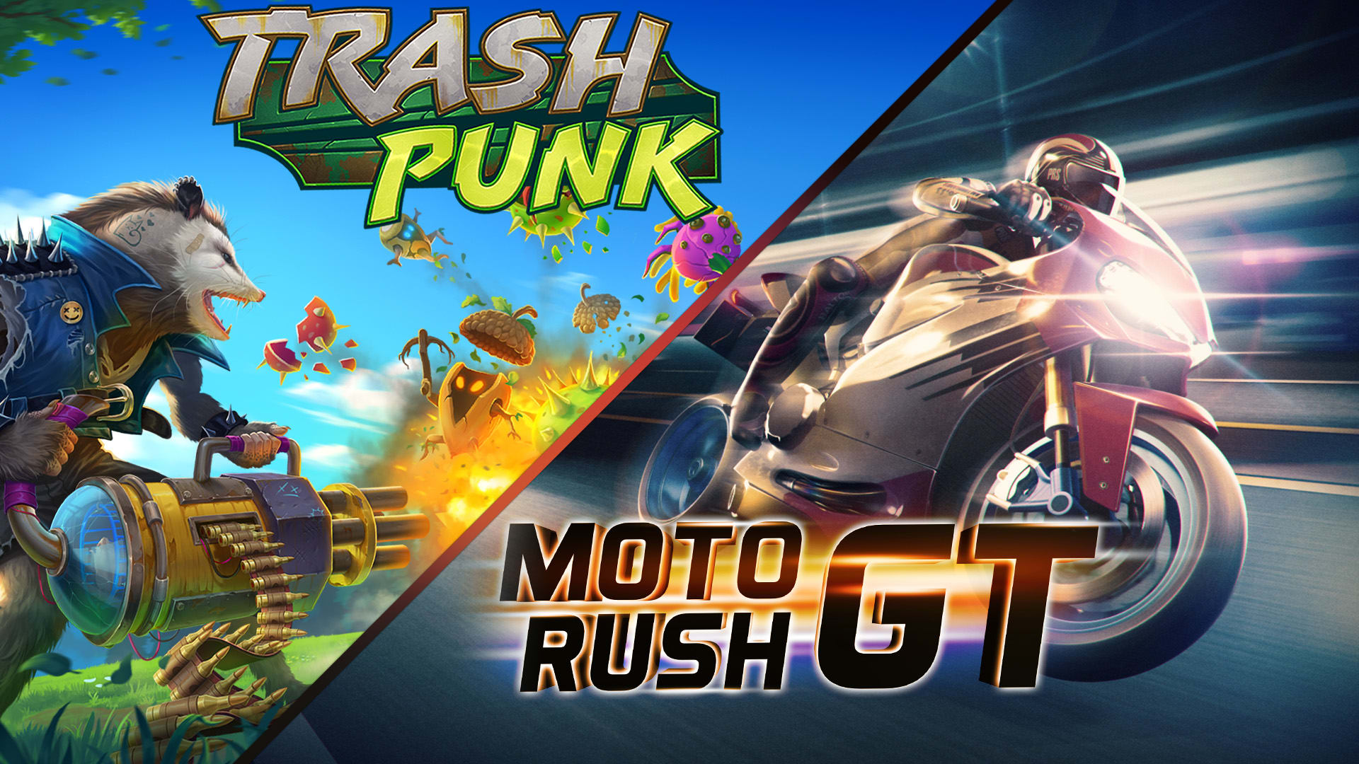 2 in 1: Trash Punk & Moto Rush GT 1