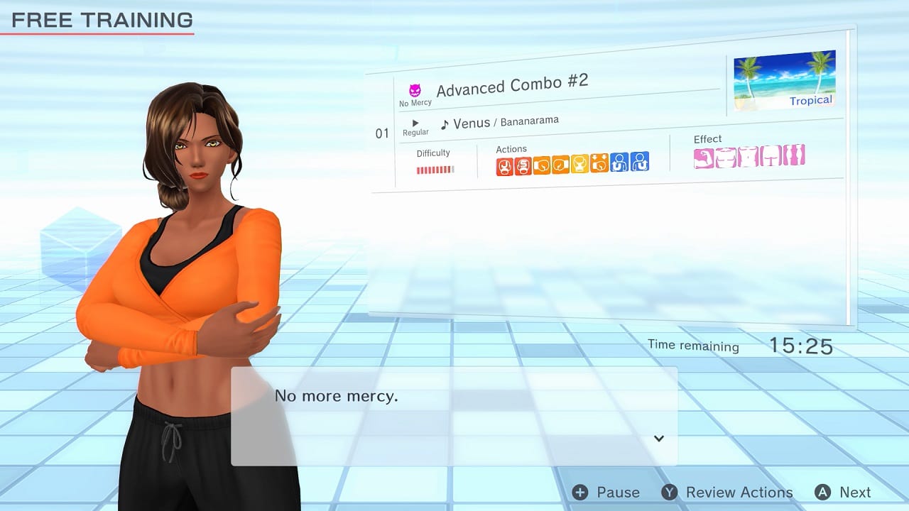 Fitness Boxing 2: Rhythm & Exercise No Mercy intensity: Laura 4