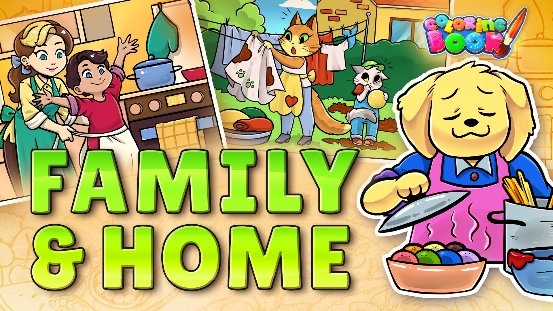 Coloring Book: Family & Home 1