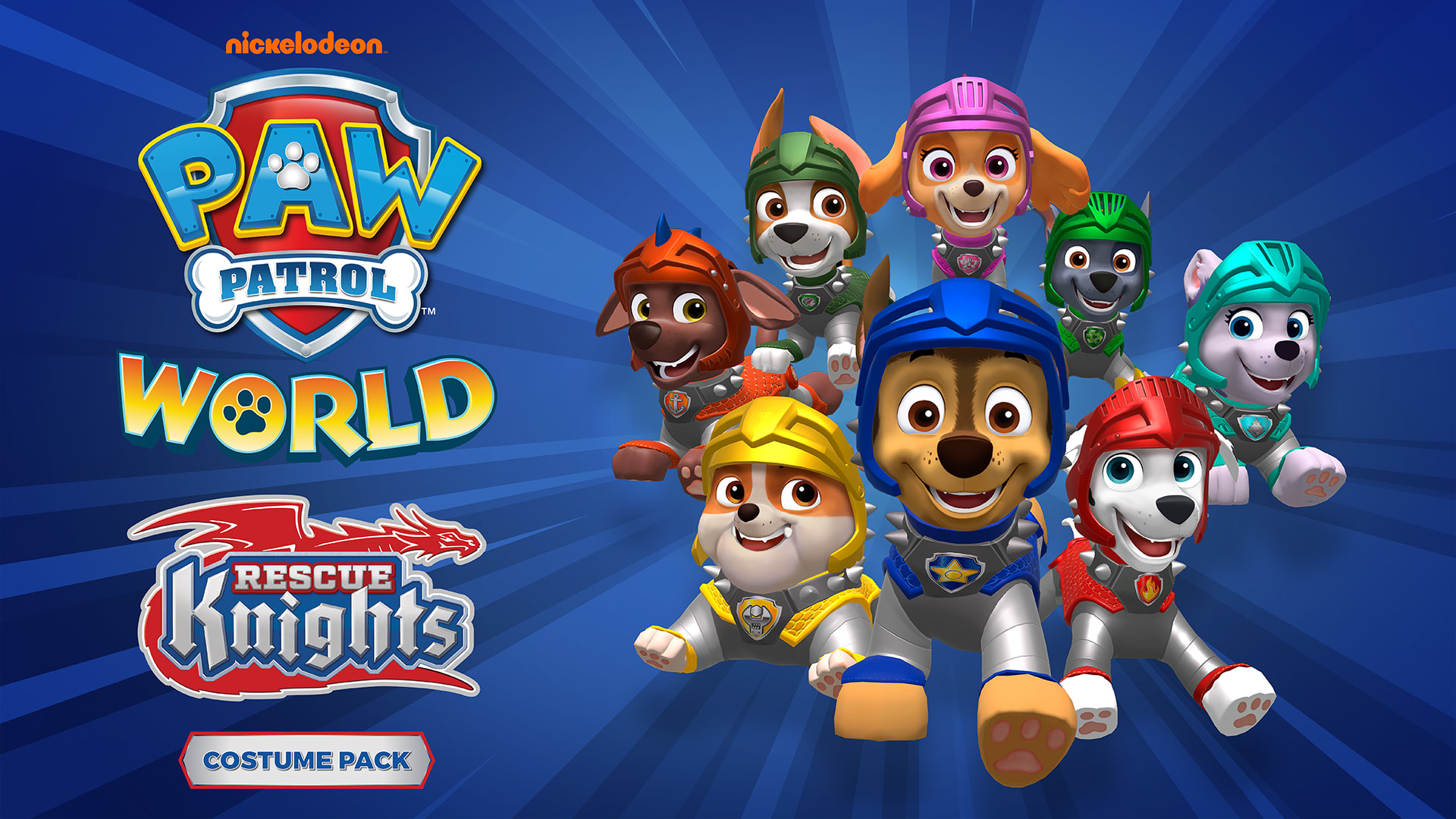 Mundo de PAW Patrol Patrulla de Cachorros - Rescue Knights - Paquete de disfraces 1