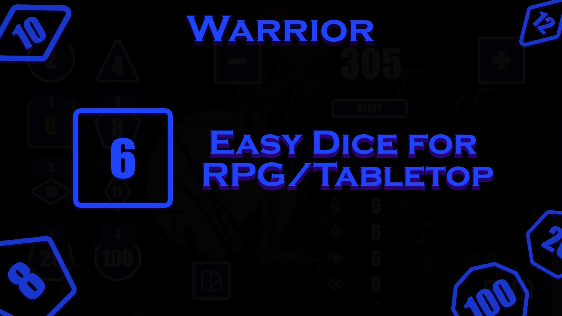 Easy Dice for RPG/Tabletop - Warrior 1