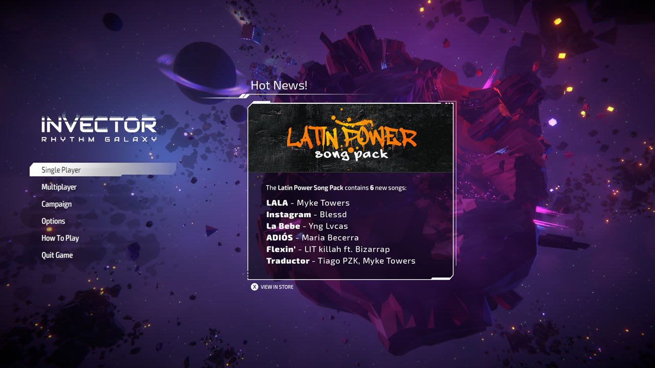 Invector: Rhythm Galaxy - Latin Power Song Pack 2