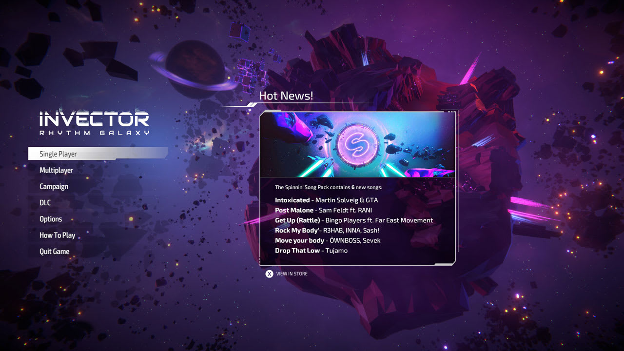 Invector: Rhythm Galaxy - Spinnin' Song Pack 2