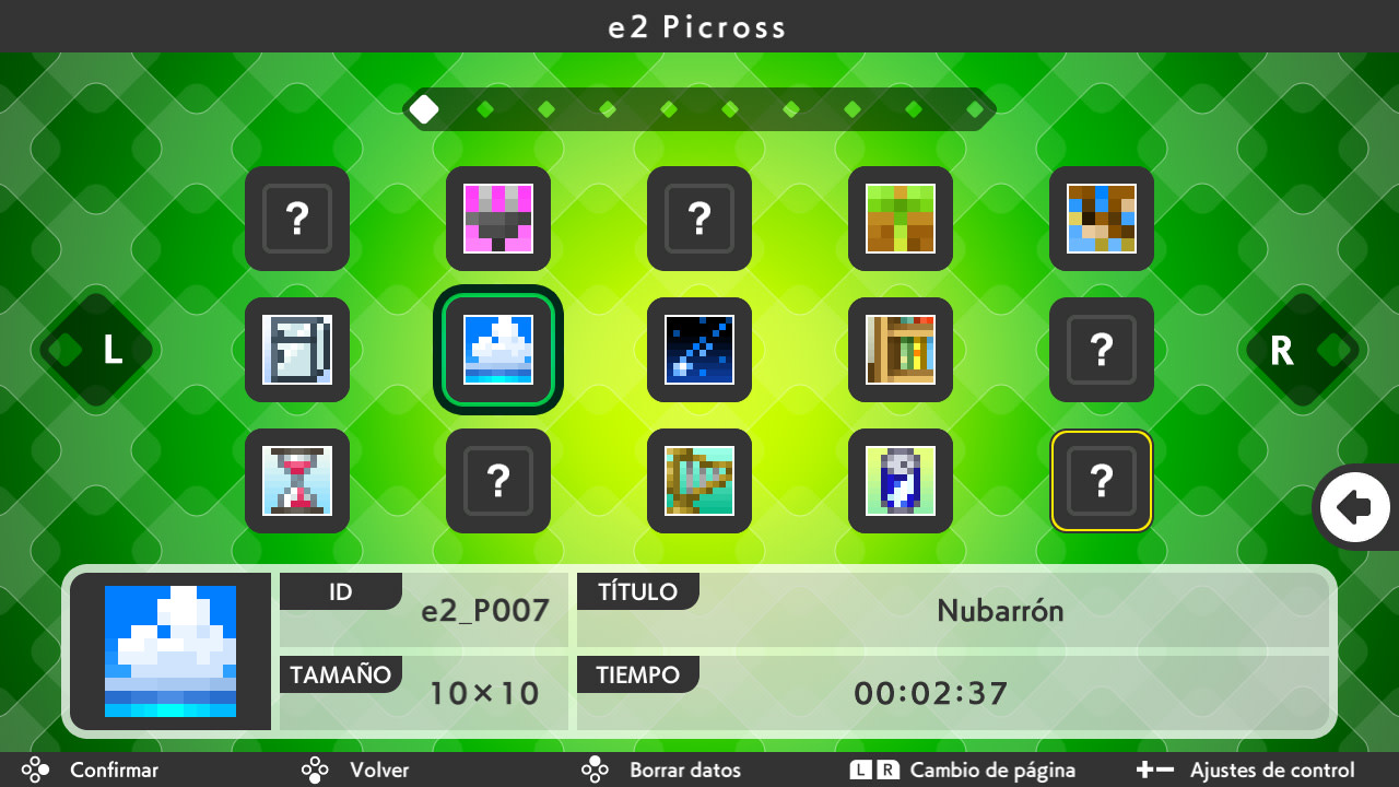 Contenido adicional "Picross e2" 3