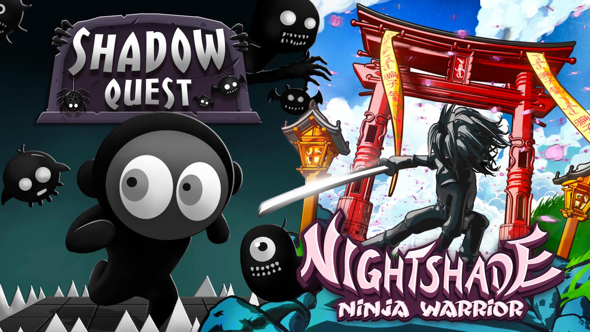 Shadow Bundle Shadow Quest and Nightshade Ninja Warrior for Nintendo