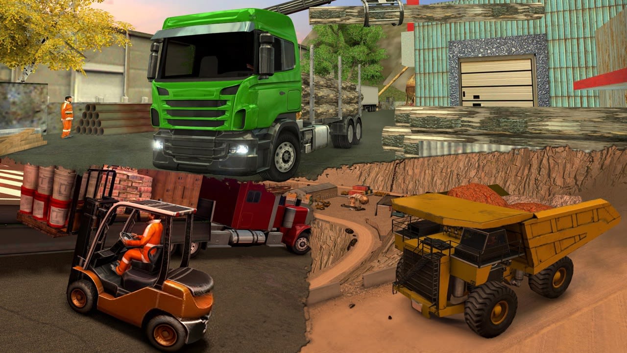 Big Vehicle Simulator Games Bundle - Truck Farming Flight Construction Bus Ship 9