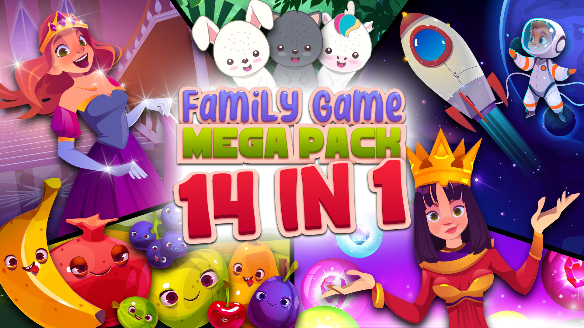 Family Game Mega Pack 14 in 1 1