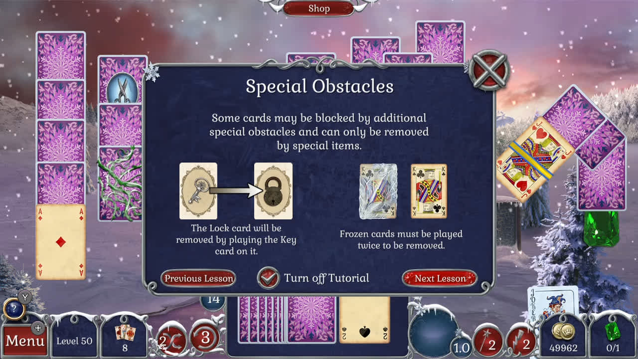 Jewel Match Solitaire: Winterscapes — скриншот 1