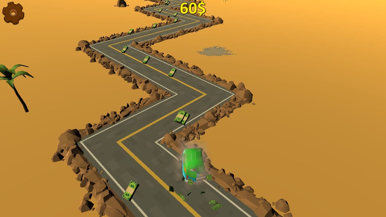 Highway Getaway: ZigZag Blocky Car — скриншот 1