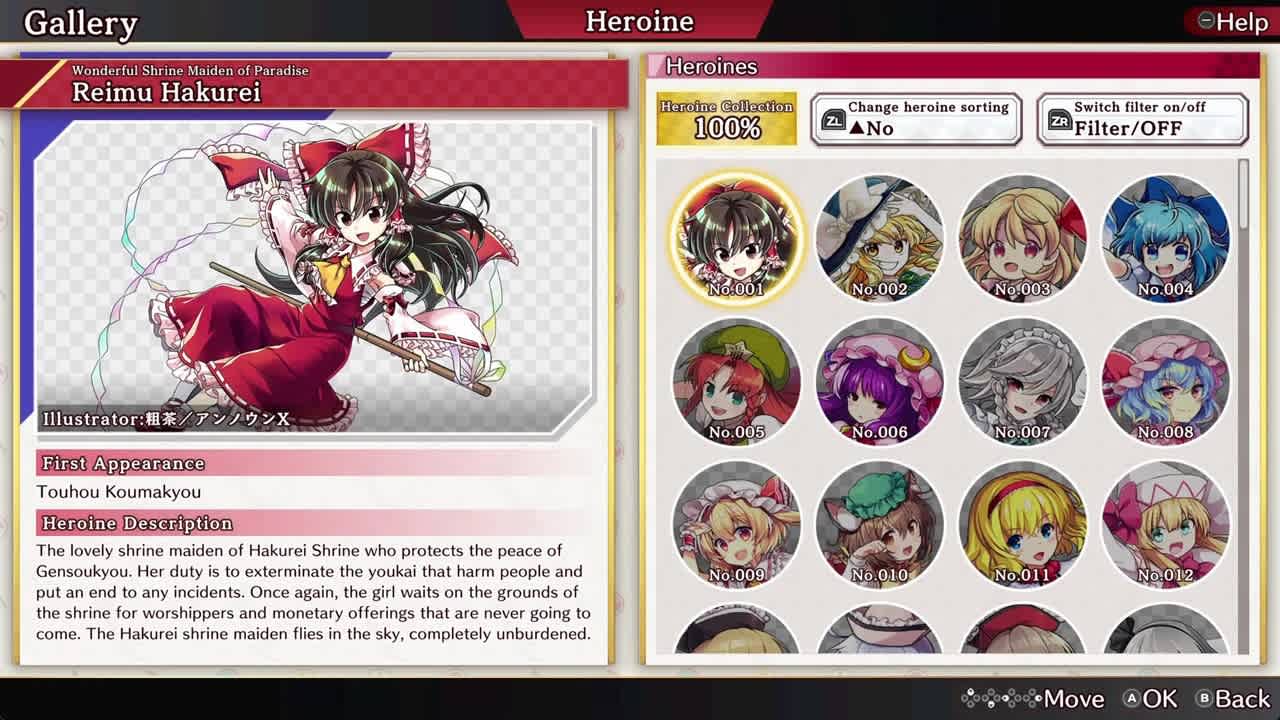 Touhou Danmaku Kagura Phantasia Lost for Nintendo Switch