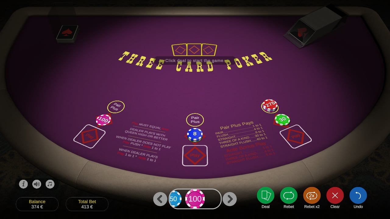 3 Card Poker — скриншот 1