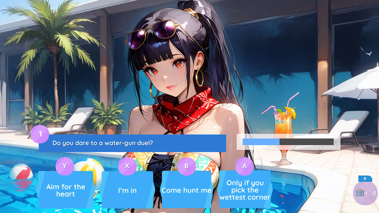 Poolside Girls Kiss: Passion Fruits Hotel Dating Sim for Nintendo ...