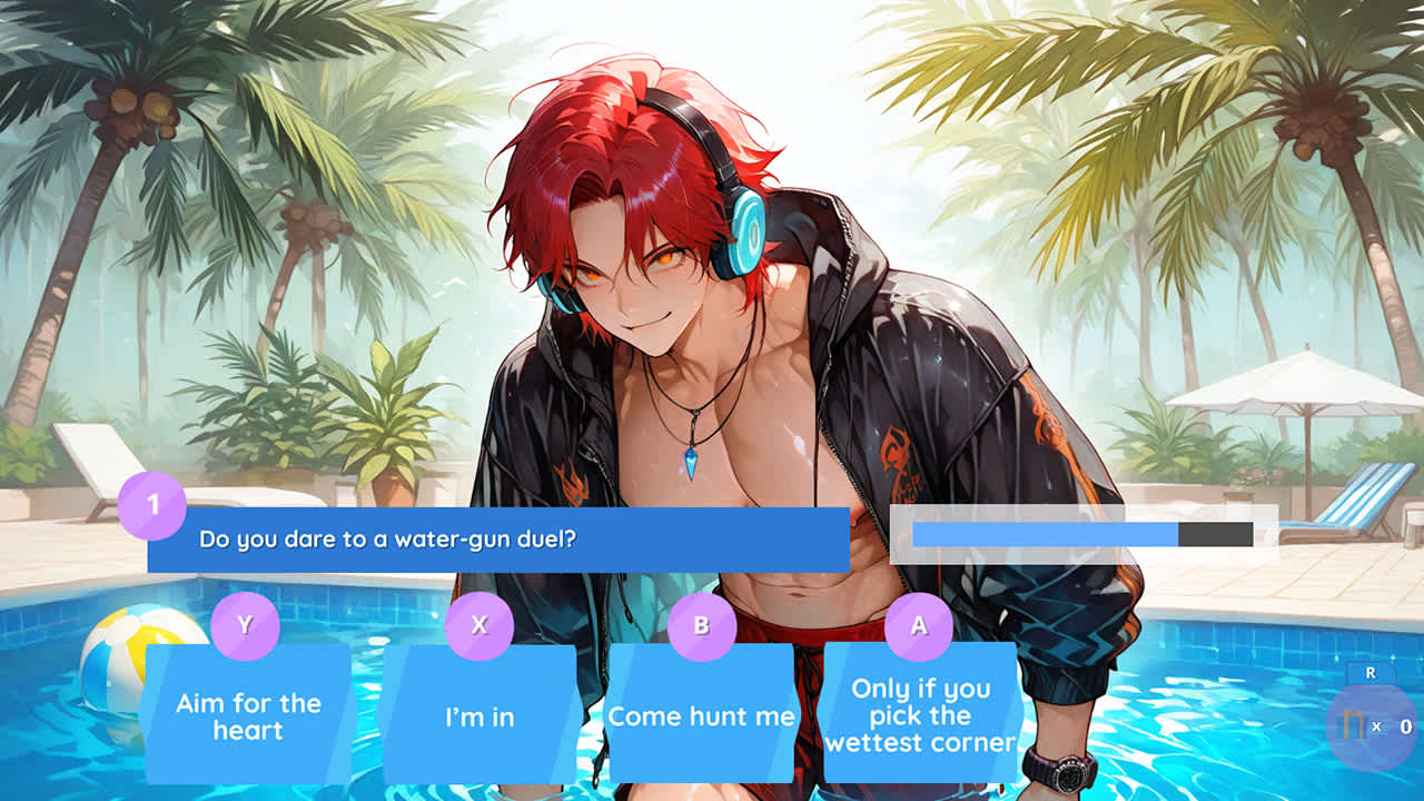 Poolside Boys Kiss: Passion Fruits Hotel Dating Sim for Nintendo Switch ...