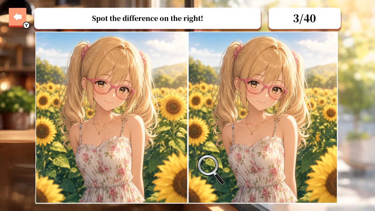 Glasses Waifu: Cozy Spot the Difference — скриншот 1