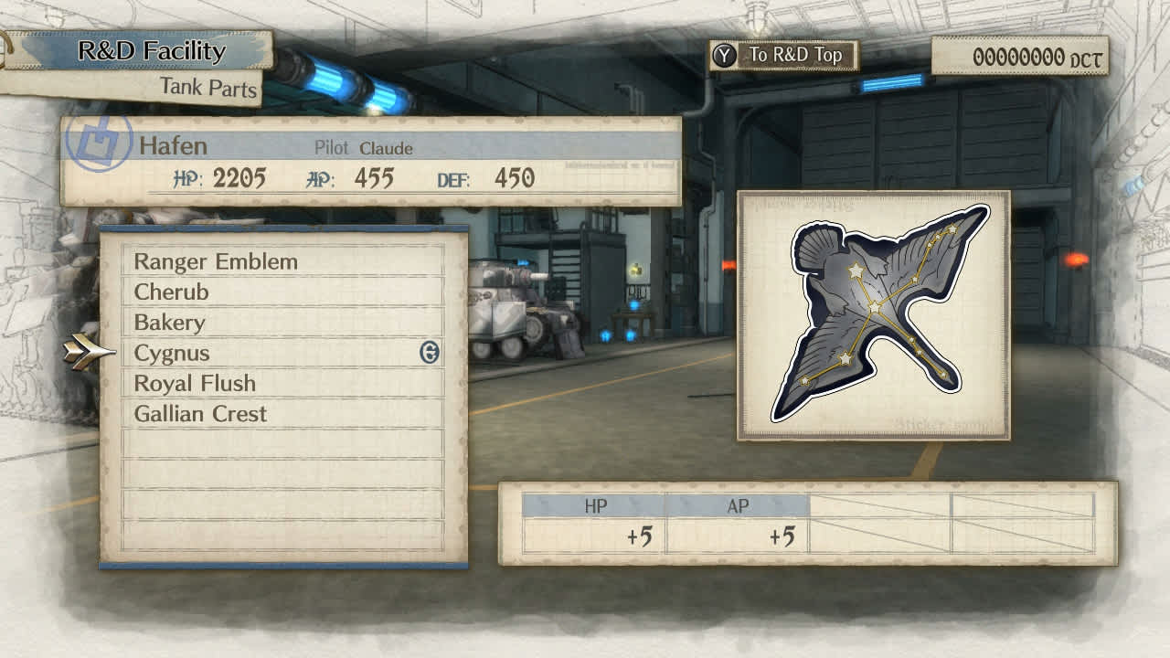 Valkyria Chronicles 4: Tank Decal - Cygnus — скриншот 1